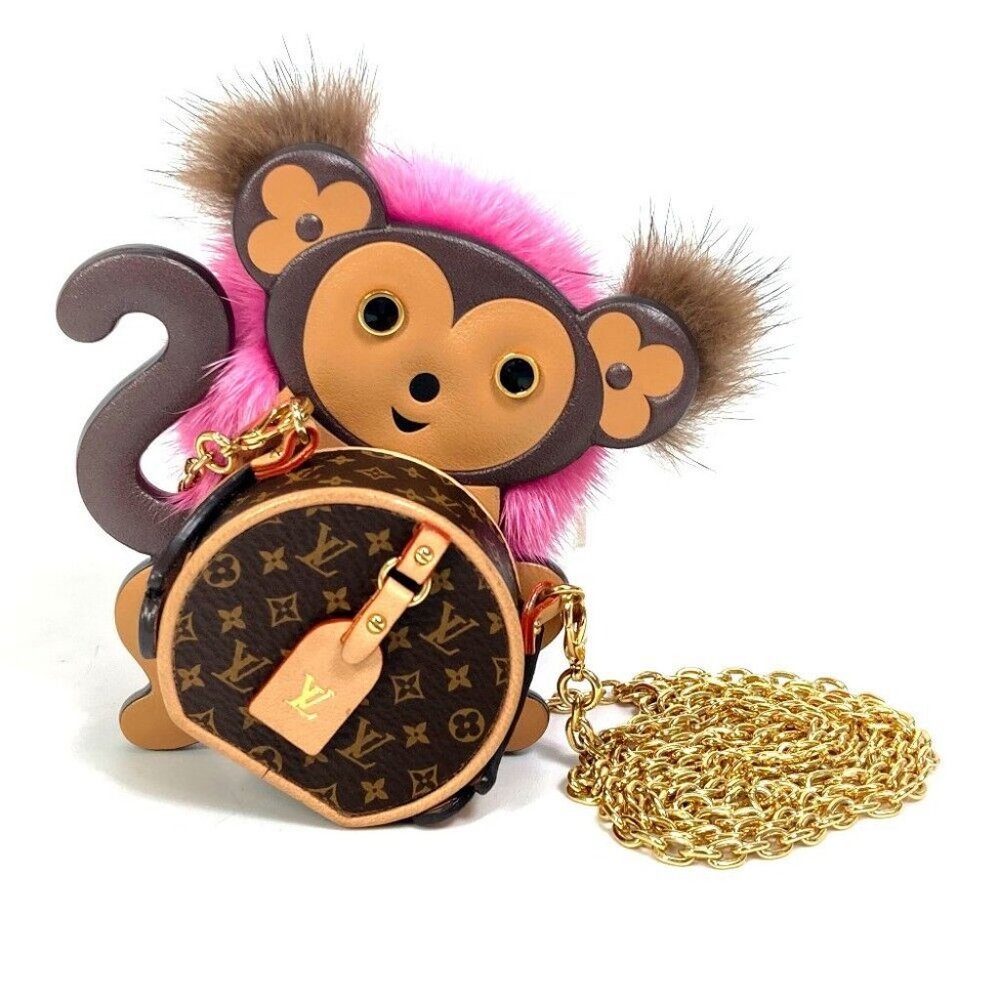 LOUIS VUITTON Monogram Body Chain- Monkey hat bock/accessories Necklace